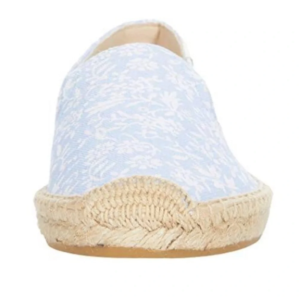 NWOT/NWOB Soludos Blue Bonnet Espadrilles Slip On Floral Flats Shoes Size 10